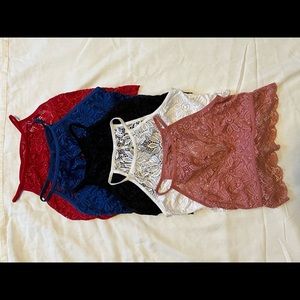 5 pc lace bralette crop top